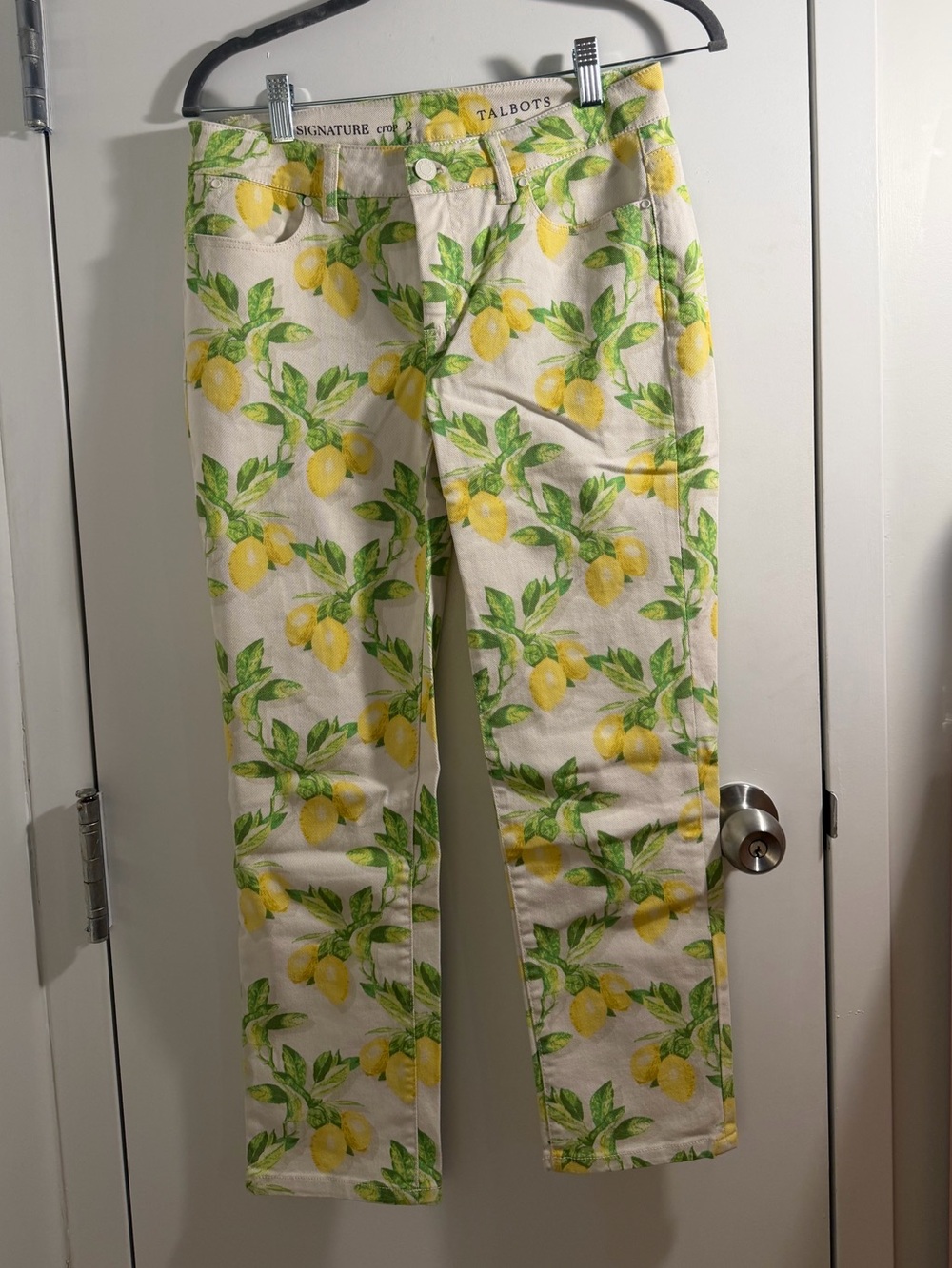 Talbots Lemon crop pant